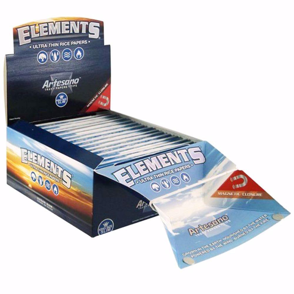 ELEMENT'S KING SIZE SLIM ARTESANO ULTRA THIN RICE ROLLING PAPERS + TIPS ...