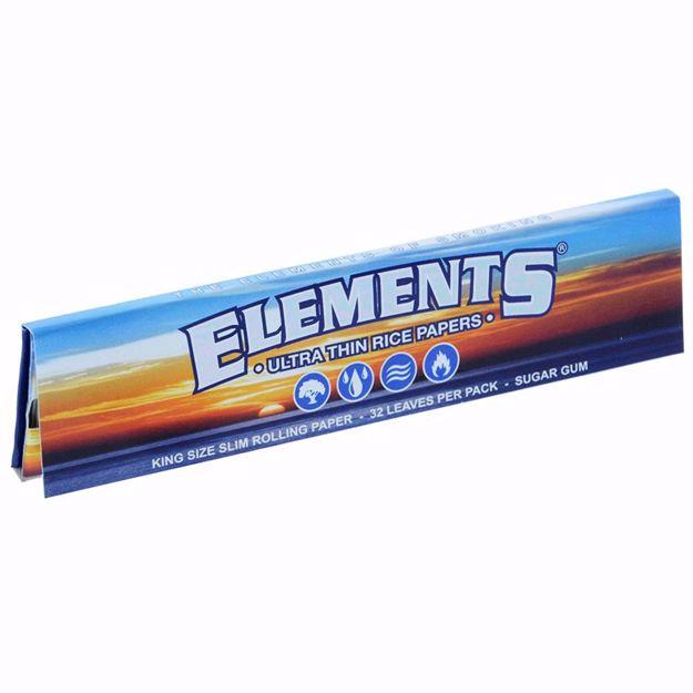 Elements King Size Ultra Thin Rice Rolling Papers - 10 Booklets, 33 Leaves Each