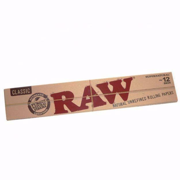 RAW CLASSIC HUGE 12'' NATURAL UNREFINED ROLLING PAPERS | Rolling Ace