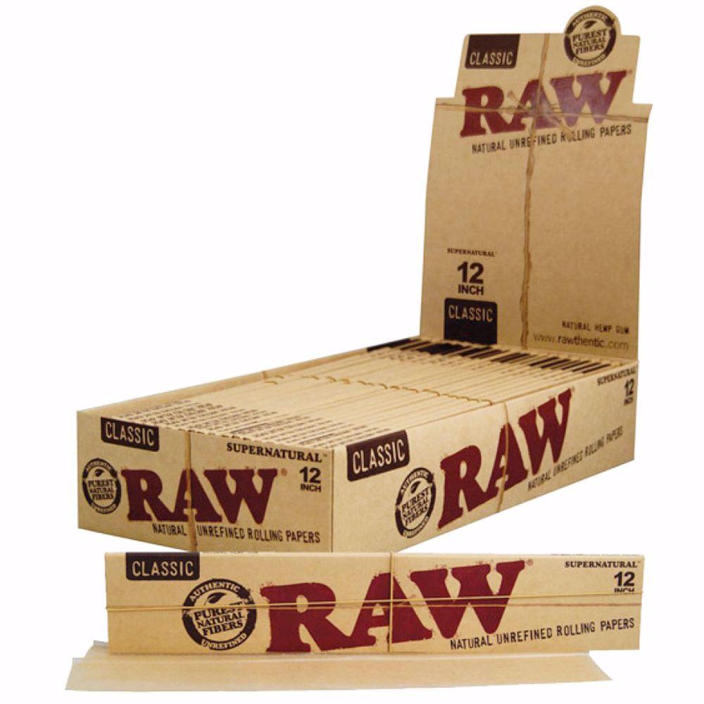 RAW CLASSIC HUGE 12'' NATURAL UNREFINED ROLLING PAPERS | Rolling Ace