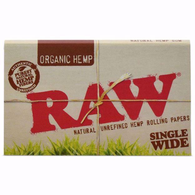 RAW ORGANIC HEMP SINGLEWIDE DOUBLE WINDOW NATURAL UNREFINED ROLLING PAPERS