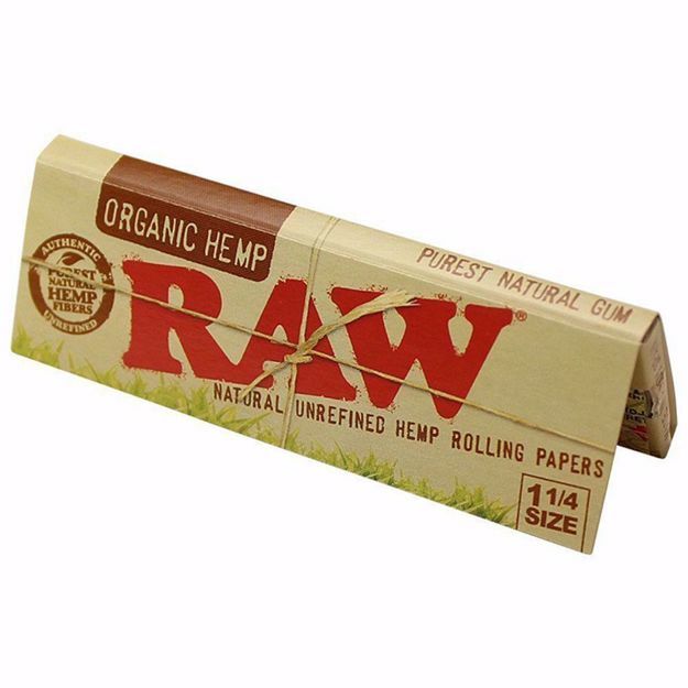 1 Pk Raw Organic Hemp Natural Unrefined 1.25 Rolling Papers 32 Leaves 3215 