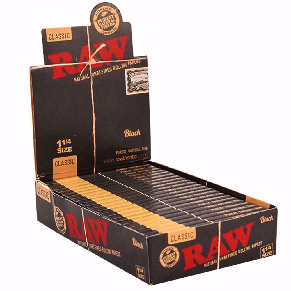 Raw Black 1 1/4 Size Hemp Rolling Papers Rolling Ace