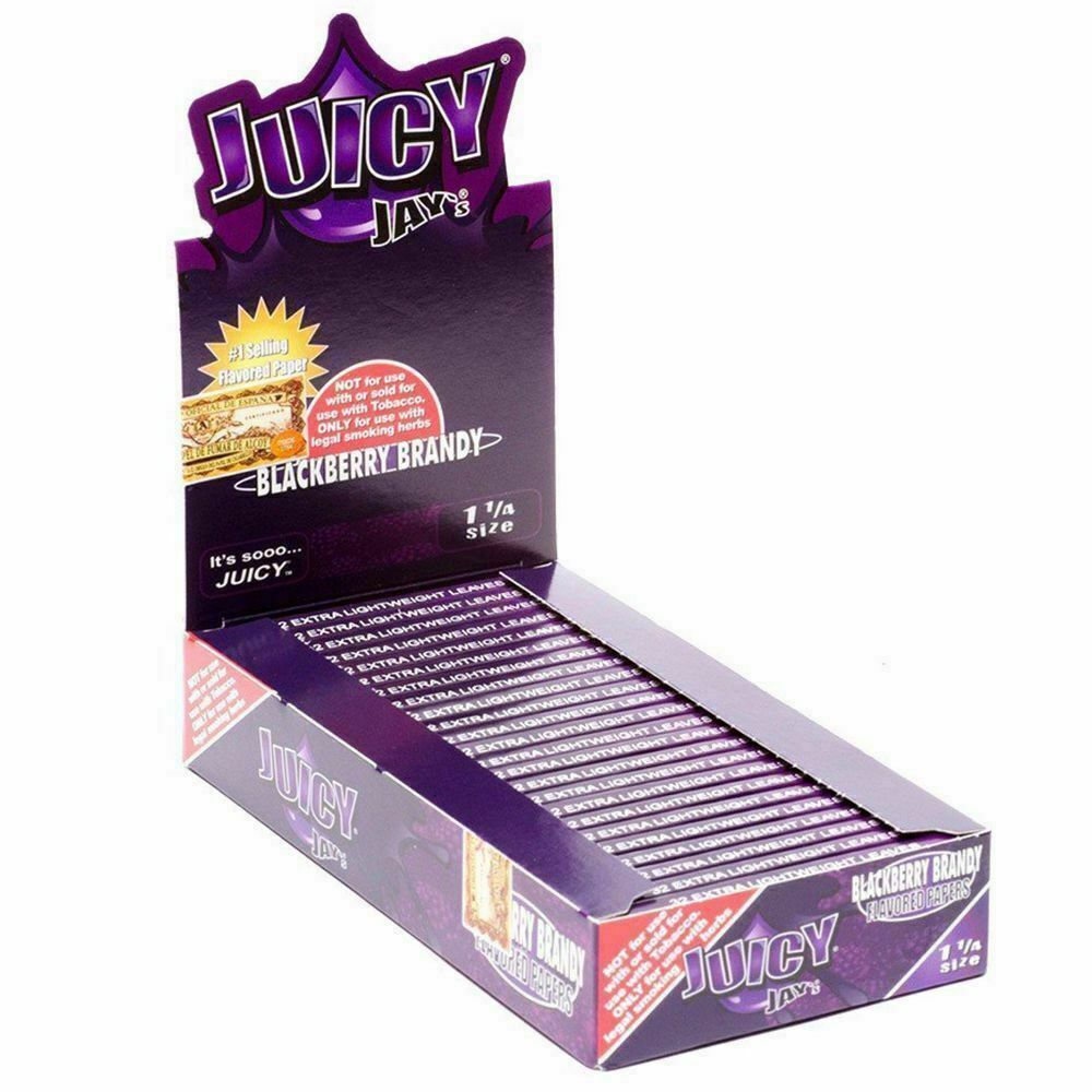 Juicy Jay S 1 1 4 Size Blackberry Brandy Flavored Rolling Papers Rolling Ace