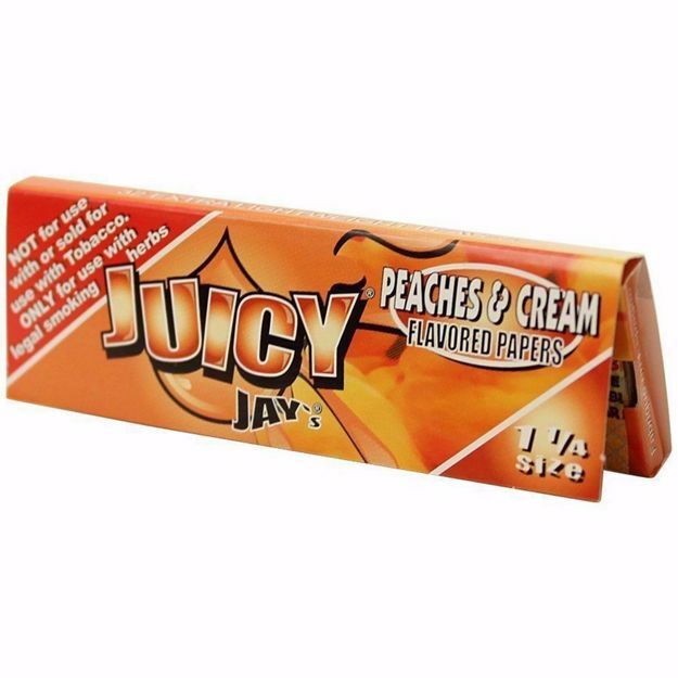 JUICY JAY'S 1 1/4 SIZE PEACH FLAVORED ROLLING PAPERS