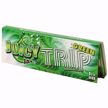 JUICY JAY'S 1 1/4 SIZE TRIP GREEN FLAVORED ROLLING PAPERS