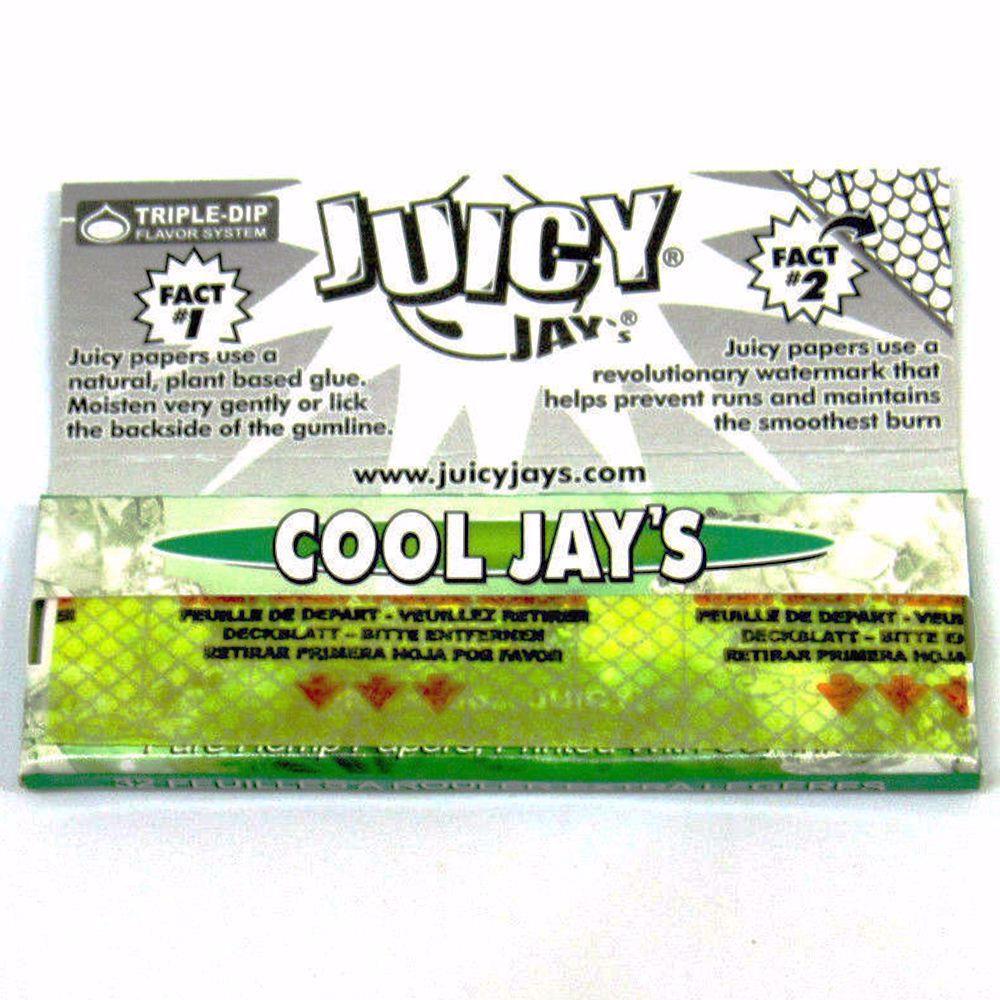Juicy Jay's 1 1/4 Size Cool Jays Menthol Flavored Rolling Papers Rolling Ace