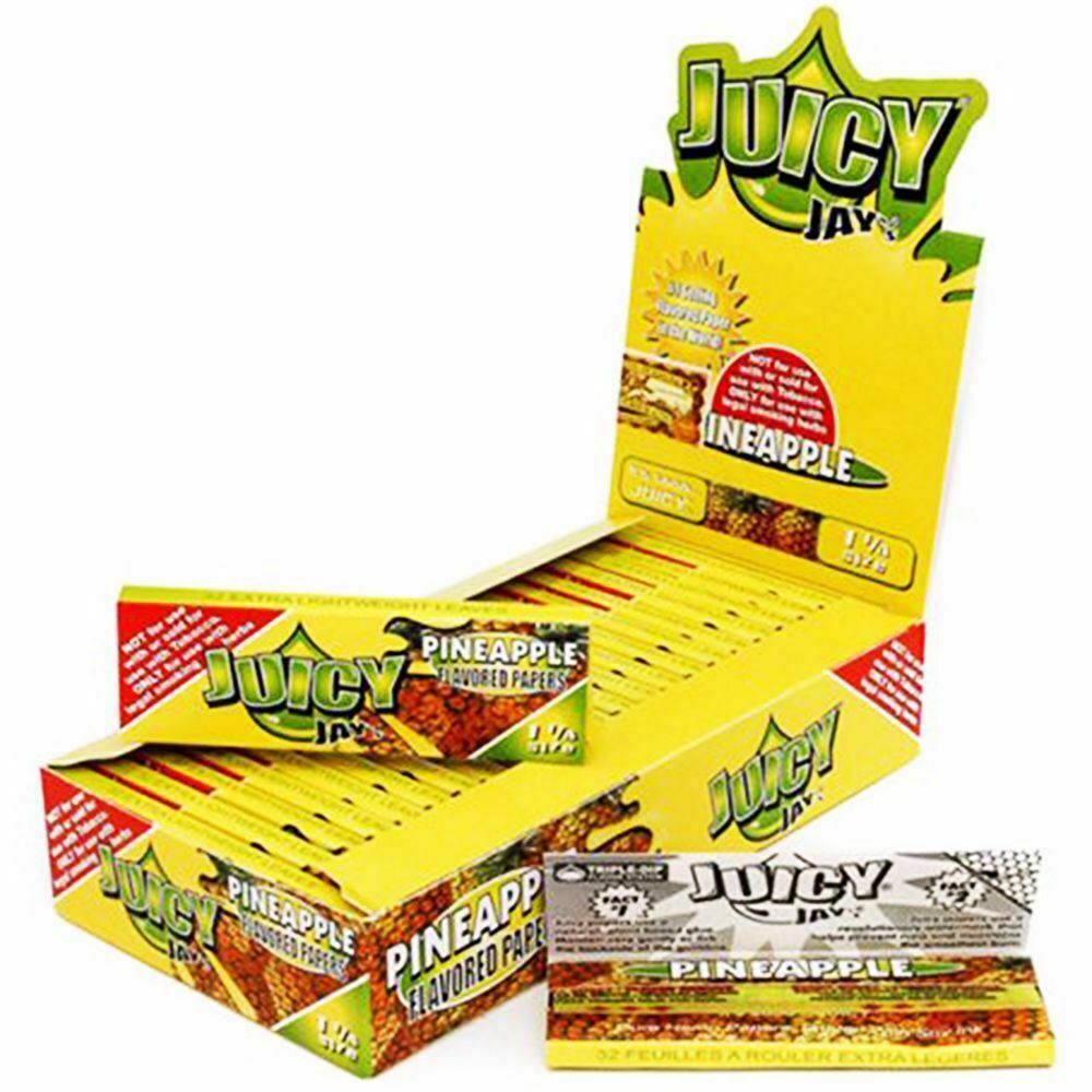 Juicy Jay's 1 1/4 Size Pineapple Flavored Rolling Papers Rolling Ace