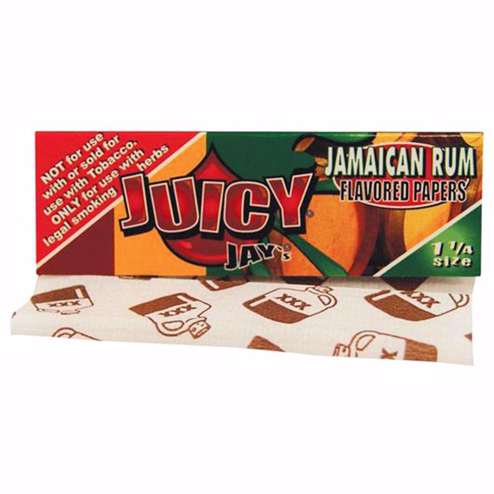 Juicy Jay's 1 1/4 Size Jamaican Rum Flavored Rolling Papers Rolling Ace