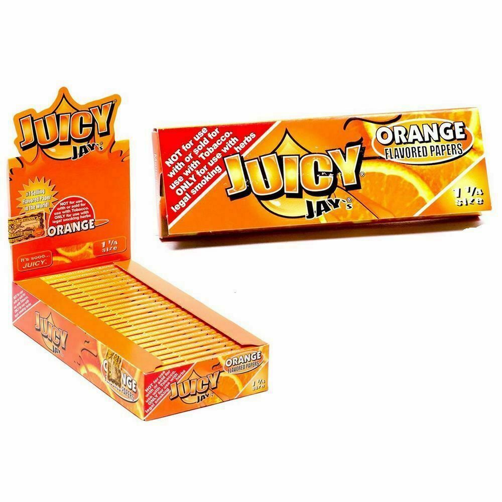 Juicy Jay's 1 1/4 Size Orange Flavored Rolling Papers Rolling Ace