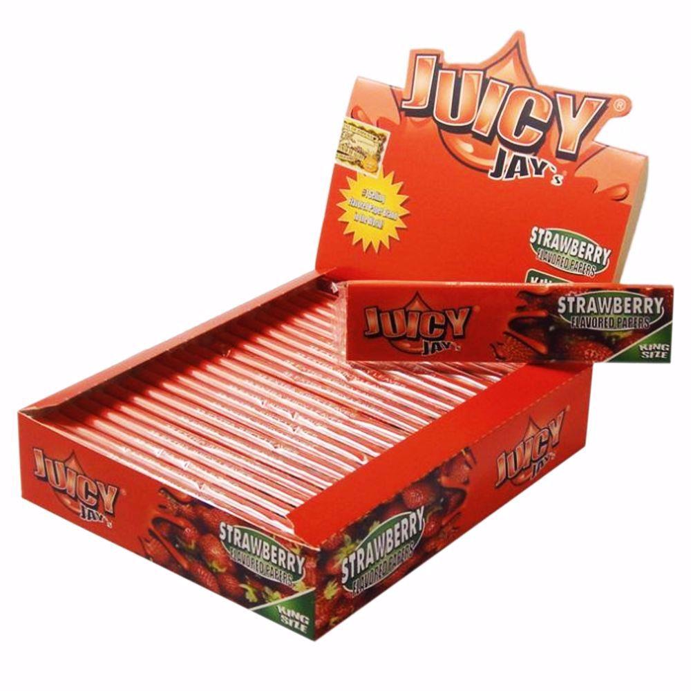 JUICY JAY'S KING SIZE STRAWBERRY FLAVORED ROLLING PAPERS | Rolling Ace