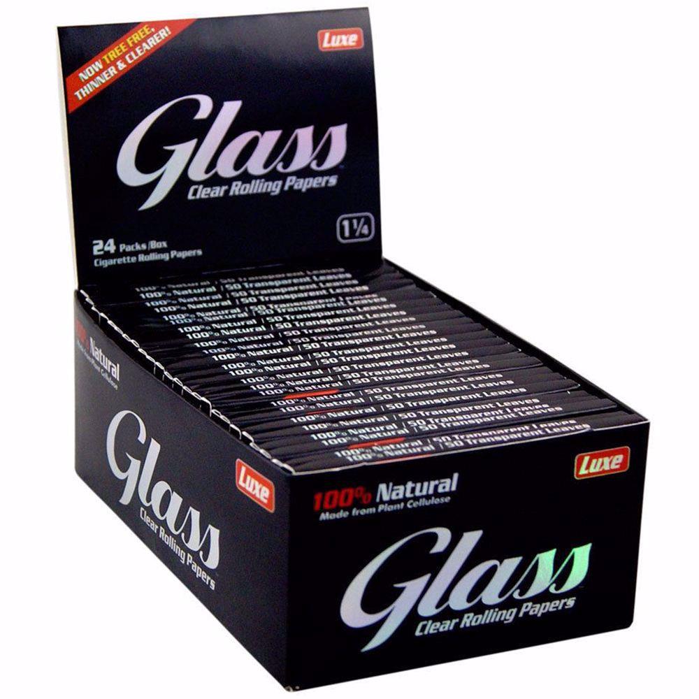 GLASS 1 1/4 SIZE CELLULOSE ROLLING PAPERS Rolling Ace