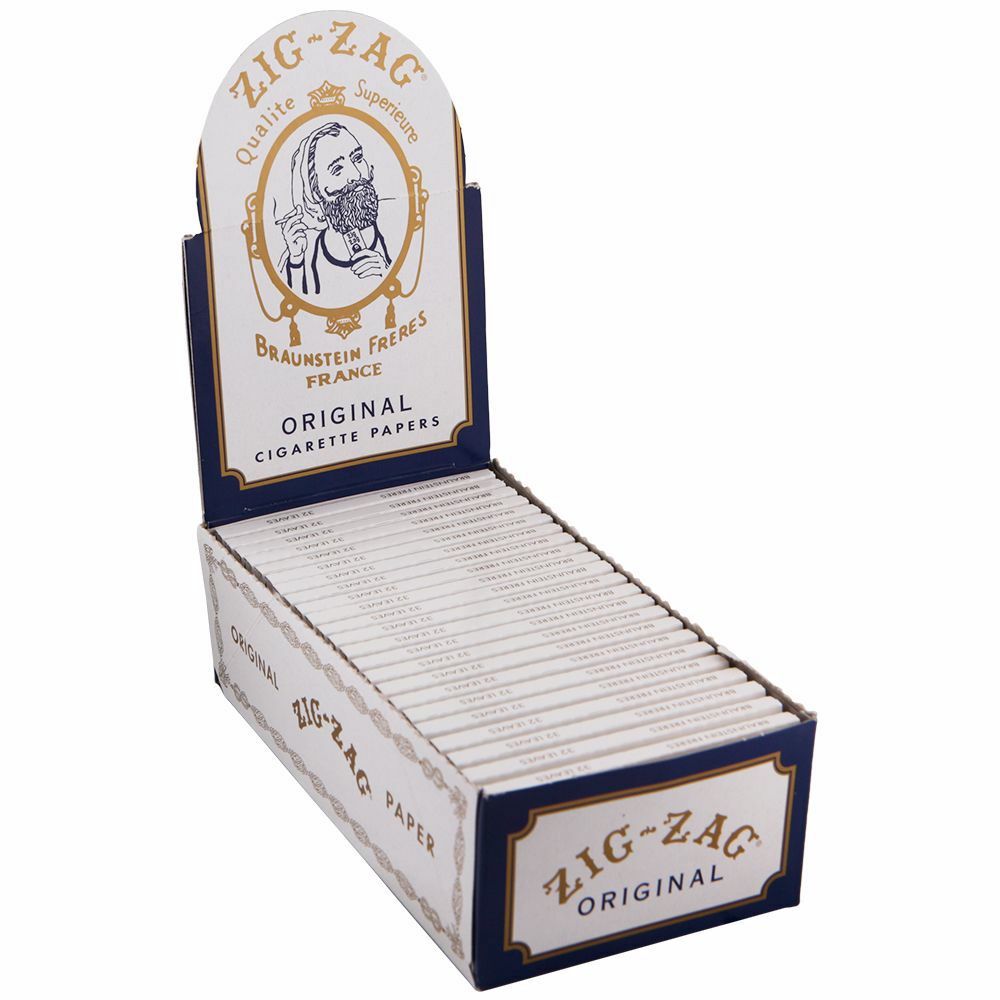 ZIG ZAG CLASSIC WHITE/GOLD SINGLE WIDE ROLLING PAPERS | Rolling Ace