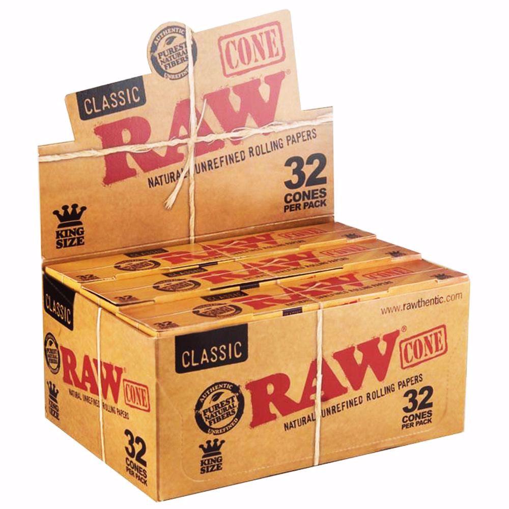 Raw Classic King Size Pre-Rolled Cones • 32 Pack | Rolling Ace