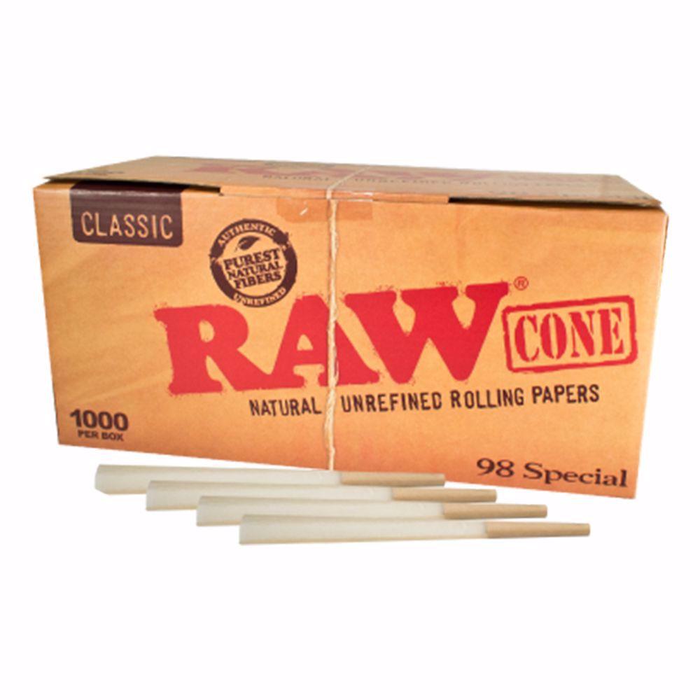 RAW CLASSIC 1000 BOX 98 SPECIAL BULK PRE ROLLED CONES Rolling Ace