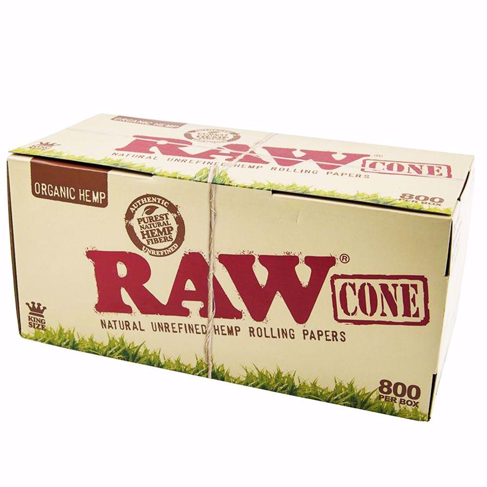 RAW ORGANIC HEMP KING SIZE PREROLLED CONES 800 PACK Rolling Ace