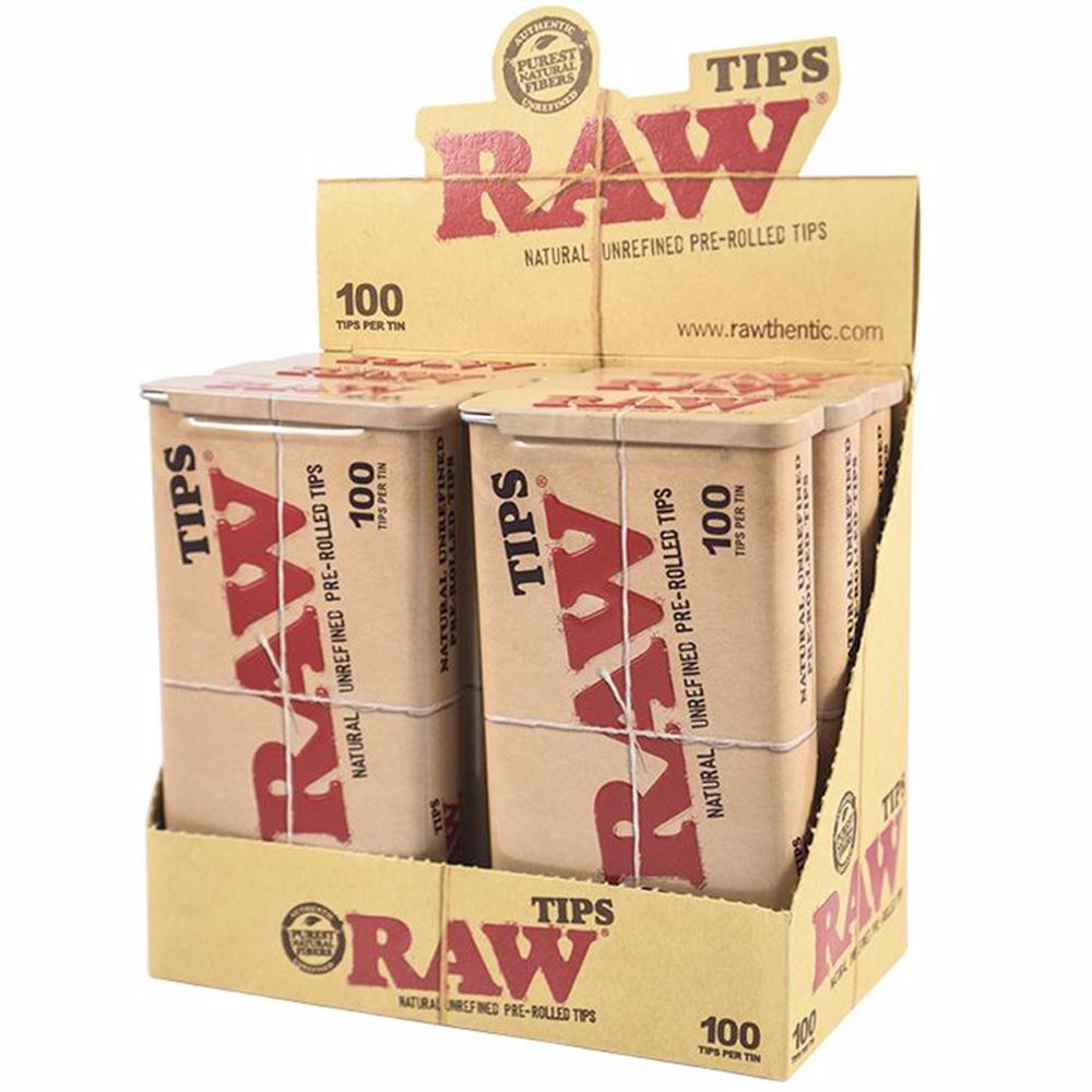 Raw Tin With Pre-Rolled Unbleached Tips | Rolling Ace