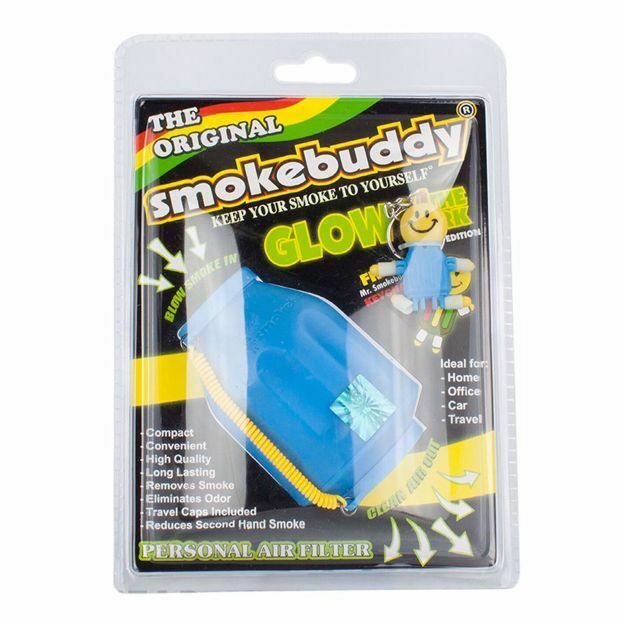 SMOKEBUDDY GLOW IN THE DARK BLUE PERSONAL AIR FILTER