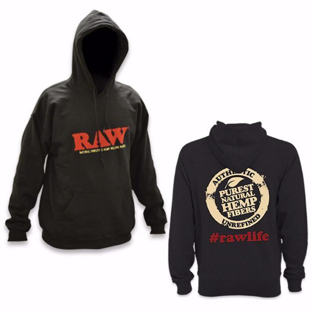 RAW MEDIUM BLACK HOODIE Rolling Ace