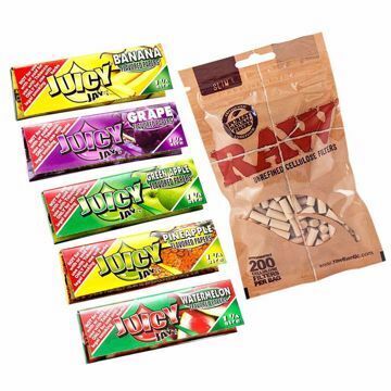 JUICY JAY'S 1 1/4 SIZE FRUIT FUSION SAMPLER BUNDLE WITH FILTERS