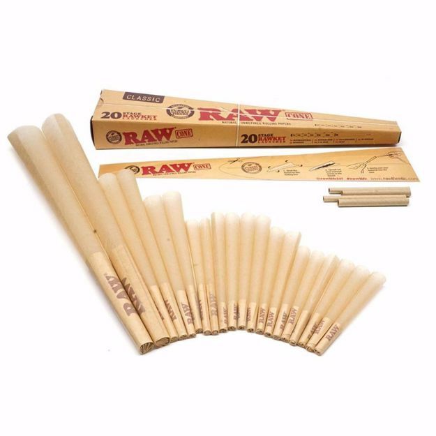 20 assorted Sized pre-rolled cones Raw 20 Stage Rawket Launcher USA Dealer 